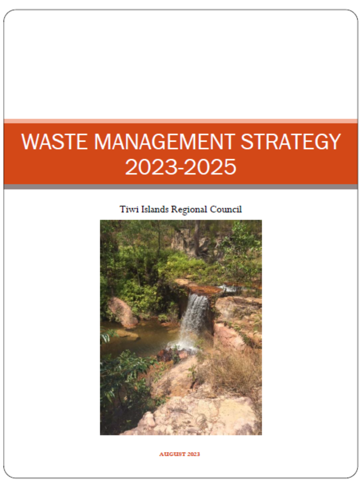 Waste Management Strategy 2023 2025 Cover Image